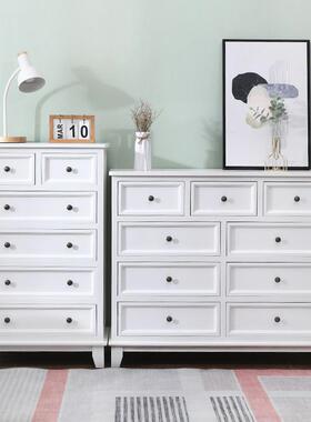 纳美式五斗柜收柜收轻储物柜抽屉柜九斗柜奢卧室靠墙YZX纳柜实木