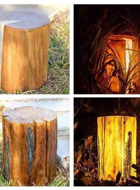 真外发光树桩FIC灯e木桩灯ld木户纹仿公园装饰灯庭院景区亮化草坪