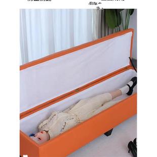 隐藏带锁娃娃收26767休纳箱纳保密小沙发储物收椅办公室息凳服装