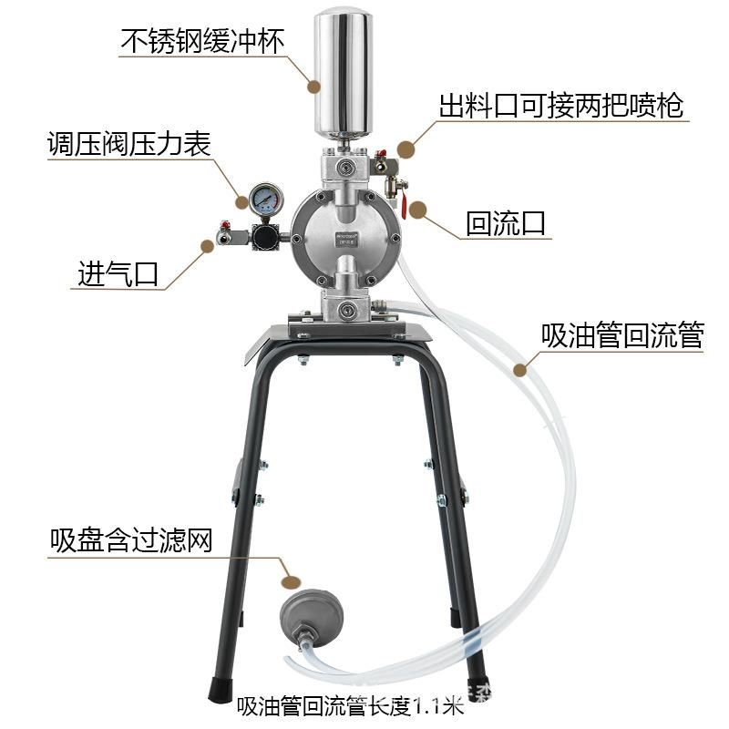 WK--11不泵锈钢隔稳LMK压型气动喷漆泵油墨膜泵喷漆机水性漆S隔膜