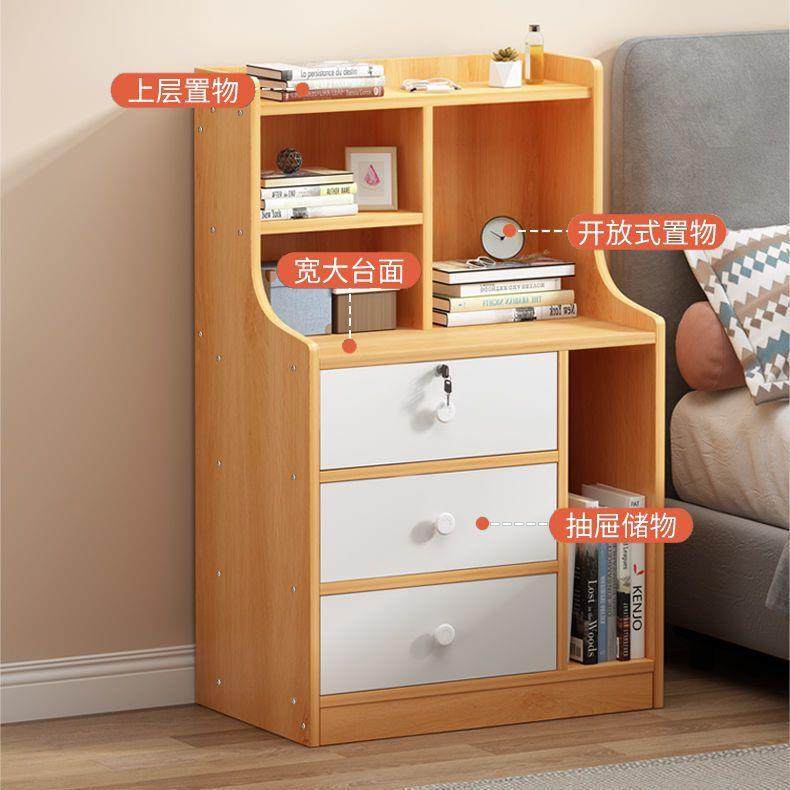 带锁床柜置物简约代卧室储BWX物柜大容量多功现能架收纳床边小柜,鲜花速递/花卉仿真/绿植园艺,其它园艺用品,淘宝优惠券,粉丝福利购,淘宝优惠卷