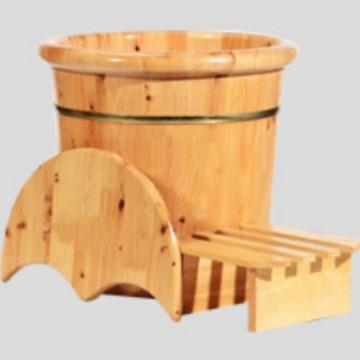 RDQ泡脚木桶过小腿高深桶家用4cm香柏木质泡浴脚桶实高木泡0脚盆