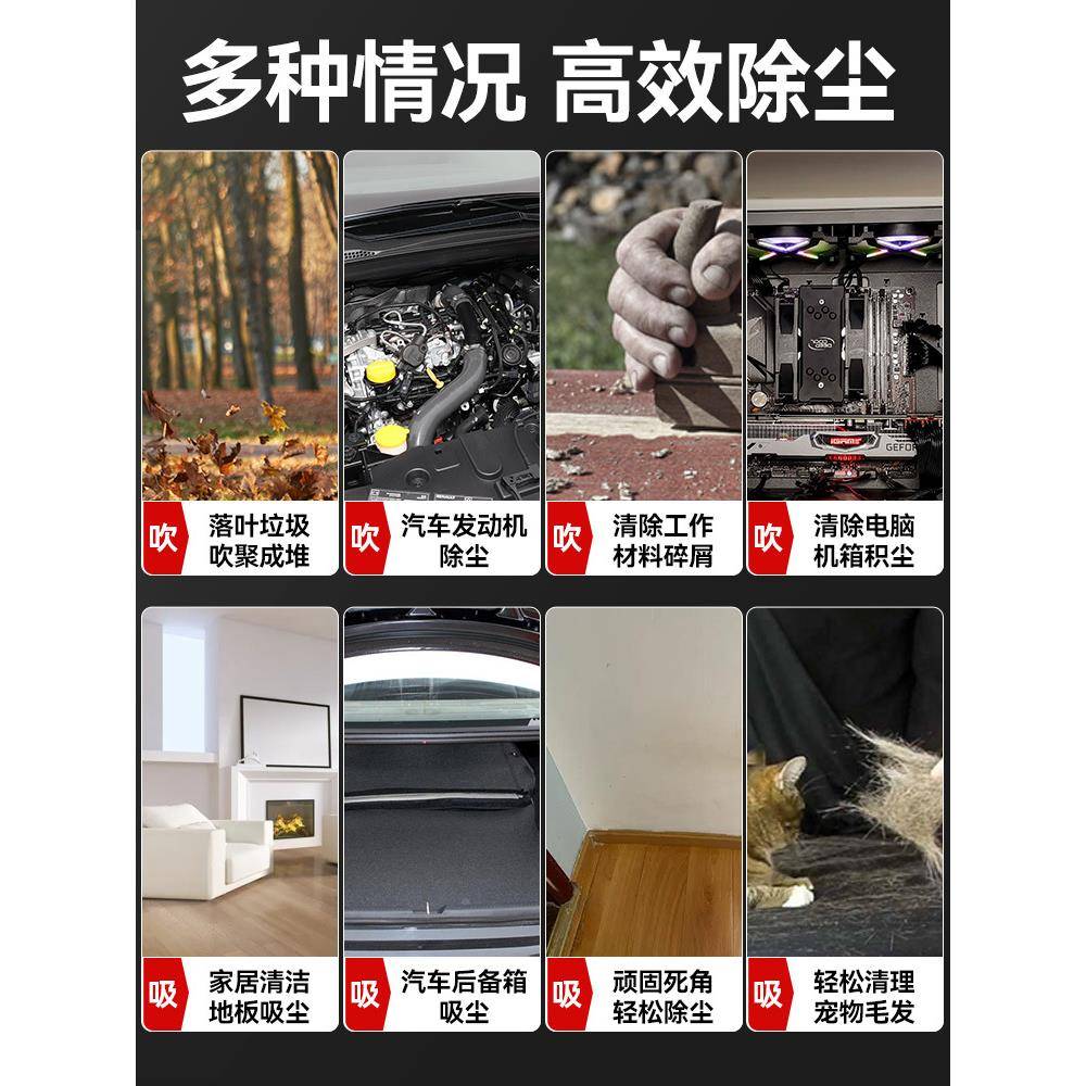 鼓机电吹风机大功率工业用吹灰尘无线小型充电车载吹雪吸风锂YIA