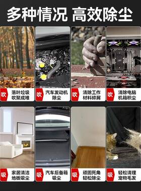 鼓机电吹风机大功率工业用吹灰尘无线小型充电车载吹雪吸风锂YIA