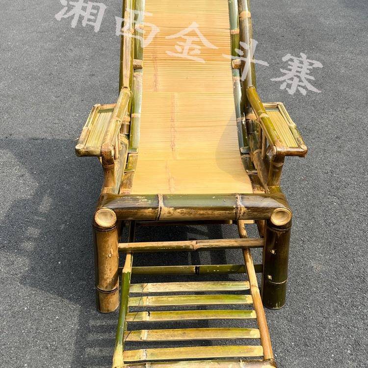 竹躺椅老人椅送坐垫竹发制品竹椅靠整背椅TJM竹沙传统子阳台田园