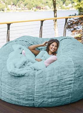 发in懒人阳沙海绵床袋双人三人卧室台豆榻榻米布艺UVD躺椅外套