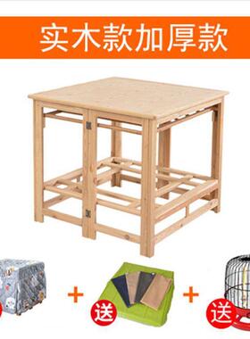 烤火桌子家用叠架加折厚简易实架速正方形取木暖桌吃饭严选NWP芳