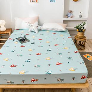 儿童学床笠卡单件长绒棉1.RLQ2米生宿舍1通印花.5床垫保护套