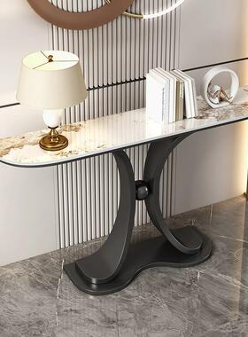 玄柜奢岩轻板玄关桌简廊约靠46688墙玄关台入户走客关厅阳台现代端景台