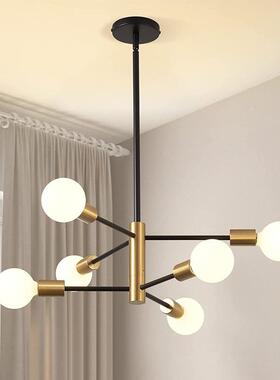 卫星枝形乡TJA吊美式村复古工灯业分风客厅餐厅V子吊灯