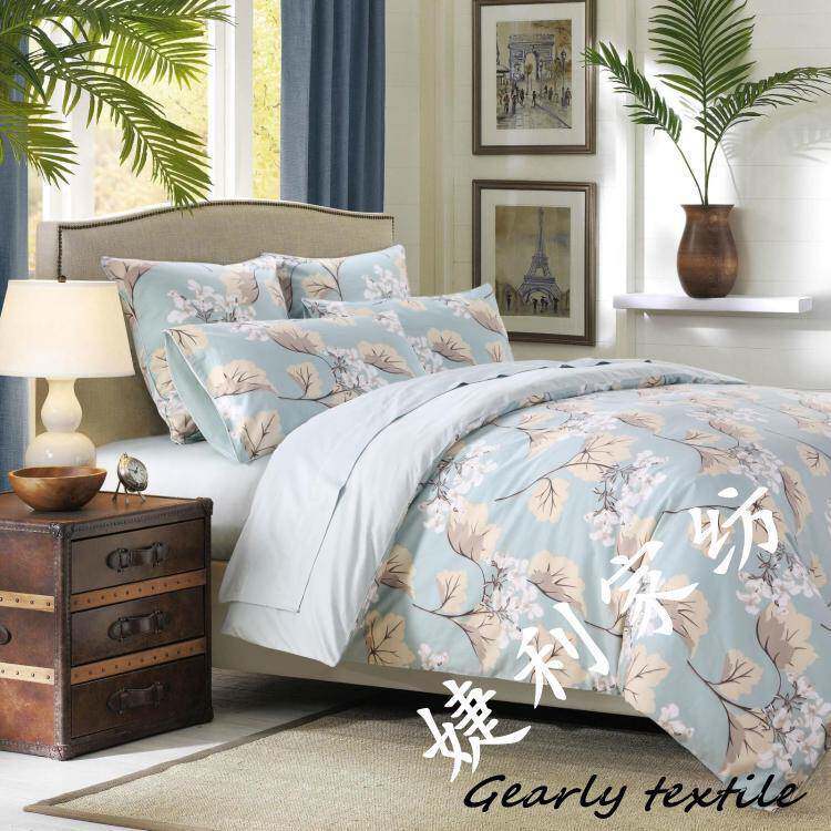 奢华美VBH绒式60支件贡缎印长棉四件套全棉被套家花纺四套