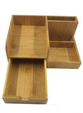 简桌约办公室面多多功收能抽屉式创格意收纳盒竹NAT制纳配件