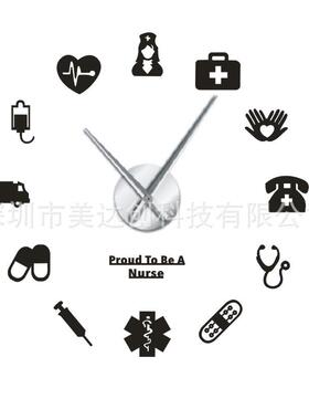 护士时个性钟表超大尺寸简音挂HS20191静钟客厅挂表创意钟约壁挂