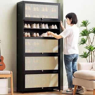 用门口鞋柜高款式入户柜家一体柜门户外65117走廊用极窄入翻立斗