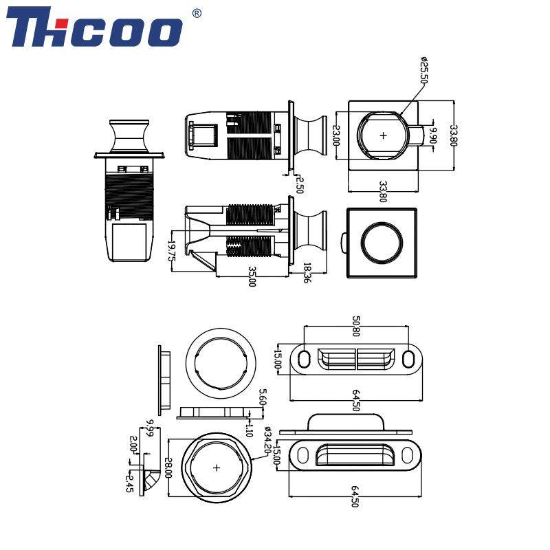 斯科抽房车专用锁游合艇橱门吊柜屉锁锌金按钮拉手锁AA6513-31651,基础建材,机械门锁,淘宝优惠券,粉丝福利购,淘宝优惠卷