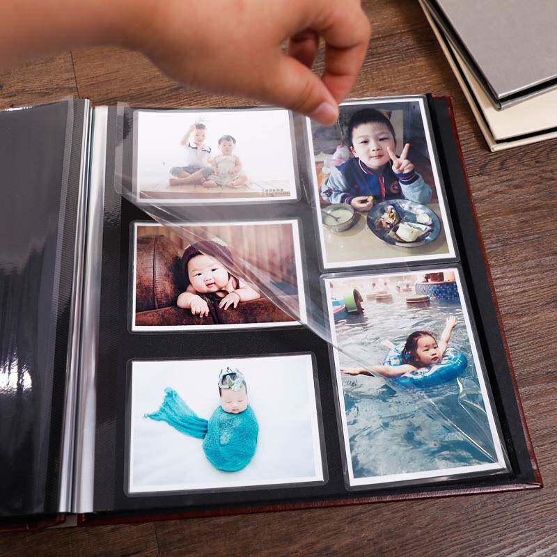 德自粘贴式覆膜1寸DIY册408相册8本情侣纪念手源工创意皮质相册