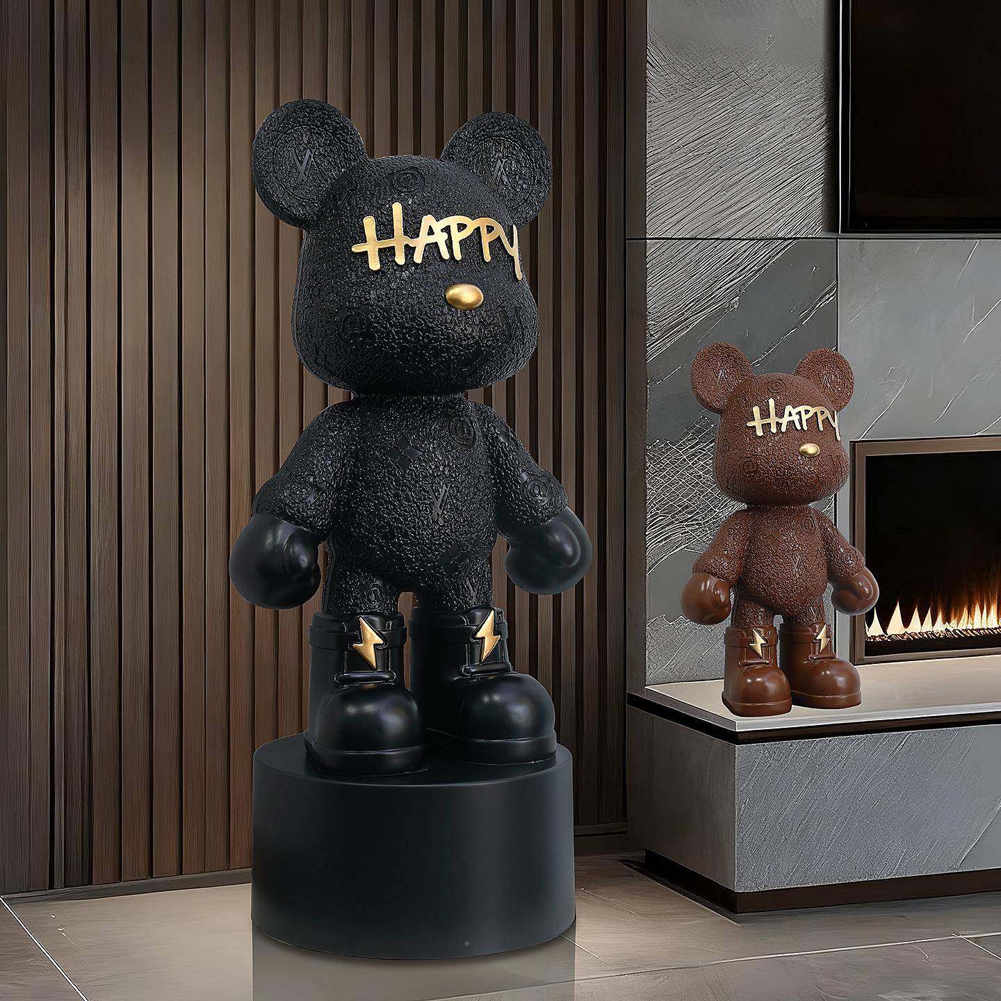 油轻奢风暴力钱罐存客厅摆件大型奶落地高档熊电视柜hr3家居装饰