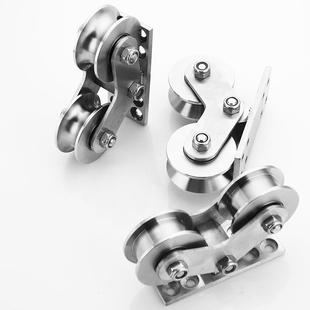 板庭院大门不锈钢轮平移门长滑双轴承轨道轴承滑轮单轮向定738双