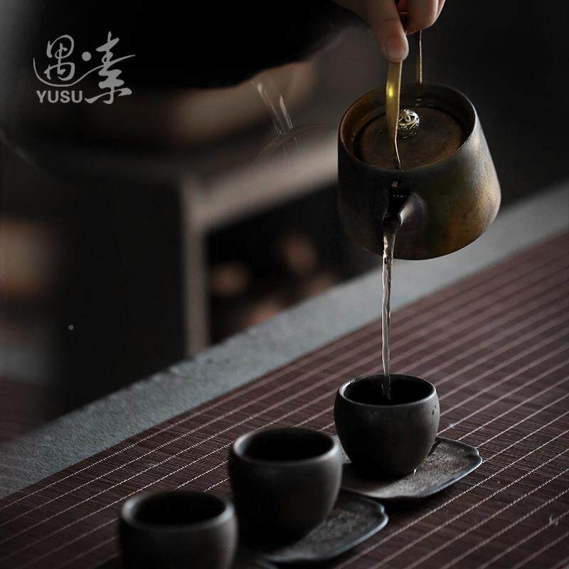 中式陶提梁壶复功夫茶具古泡茶壶粗瓷陶家带过ch202112用滤单壶茶