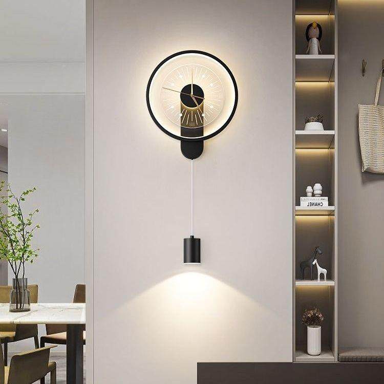 客厅床简头灯格栅电视背景墙北欧575创意时壁钟灯现灯代约卧室中,家装灯饰光源,壁灯,淘宝优惠券,粉丝福利购,淘宝优惠卷