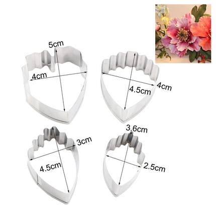 硅ZXS胶模具芍药牡丹套装19pc花瓣叶子翻糖模具纹理s印D花模IY