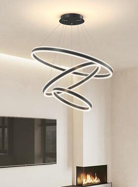 北欧灯客厅高吊级感大厅简约现主厅灯餐吊灯极简灯具轻87334奢卧