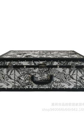 木板房家PS-F236居柜子收纳手提箱家具城样衣柜装摆件轻饰奢质皮