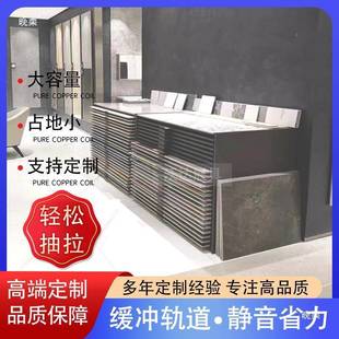 抽式 瓷砖岩屉展板展示374架木地板落示柜多功能地式