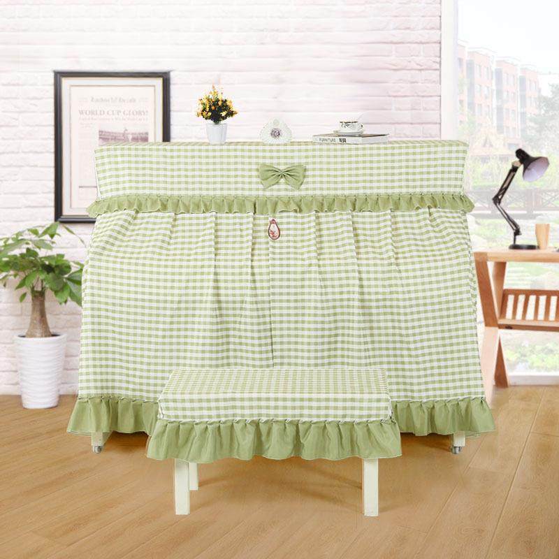 小清新钢琴蕾全罩网格子钢琴格丝防罩美式现代简约高档琴钢罩盖布