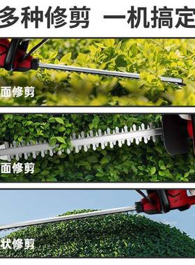 电动篱机充电式树枝修剪机篱笆园绿化剪枝机茶树林锂绿电叶RYP修
