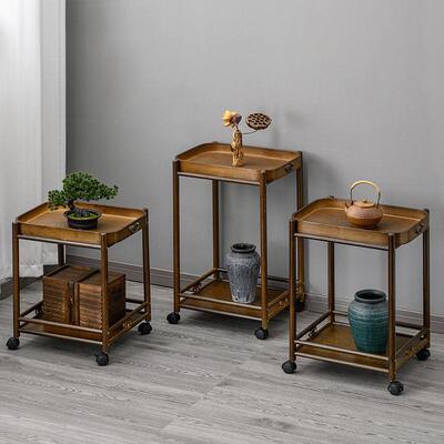 茶茶车台移动茶几水桌家用客厅可移动几FGH中式茶水边架带轮小推