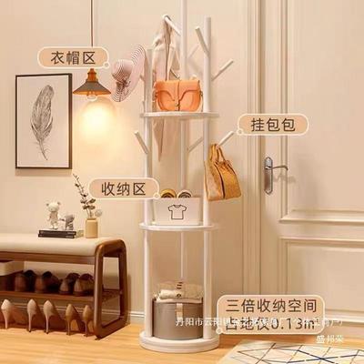 厂家直销旋转衣帽架地室关家用客厅转角落玄入户卧实木88786简易