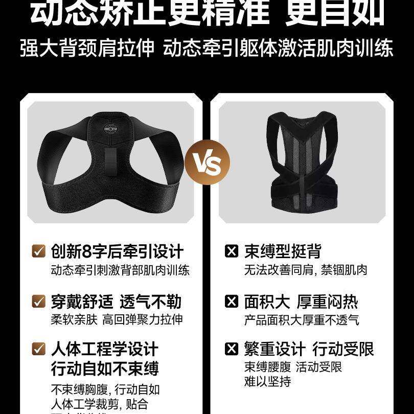 健沉身肩带推肩卧训F98MM9HH练护肩带挺胸直背矫正带男女开部肩带