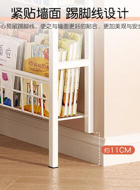 门后置物架铁艺书架落地儿童易窄极夹墙上壁简挂家用缝CA17床头柜