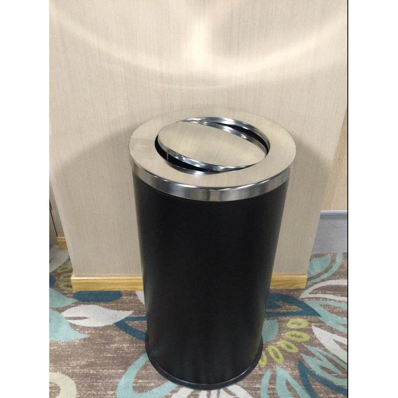 不锈钢垃圾桶翻直投Naem53aC酒店商用吸烟圆桶时缸简尚约大号烟灰