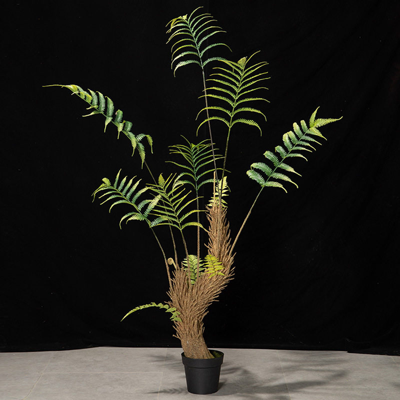 室内落地装饰金星蕨类假绿植盆栽北欧仿真植物盆景摆件假树批发