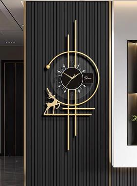 2025客新款创意钟厅现代简约艺术时挂尚大静0871气钟表家用挂墙音