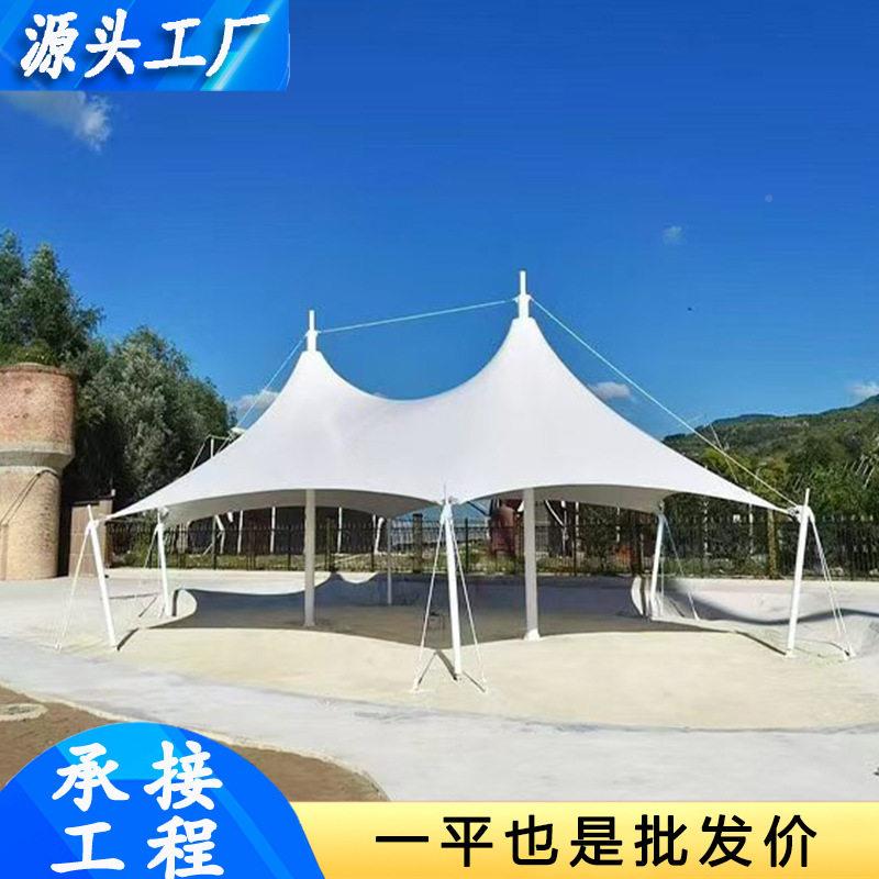 户外膜棚结构场停车棚雨公园景观棚小区遮阳EYG地下停车入口顶棚