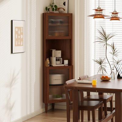 实木转角柜客厅厨角三角形储物柜架家用pxx68M6S小户型墙新款置物