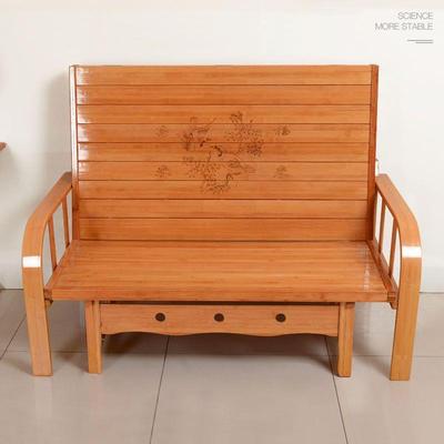 竹沙发床折叠WAY双床人单人睡午午休家用用成人结实沙发两竹床1.5