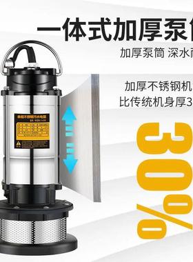 高潜水泵20v不锈钢家用扬程小型水机抽水泵农用EHO灌溉污水2泵井