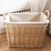 收纳筐F95S5555服收纳篓柳收纳篮脏衣藤编脏衣收篮纳筐篮装 编洗衣