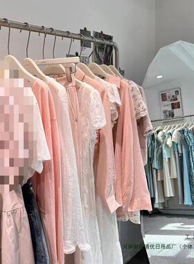 网红衣白色裤夹奶油风质防滑服装F975S8JJ木店架衣挂女士实木衣撑