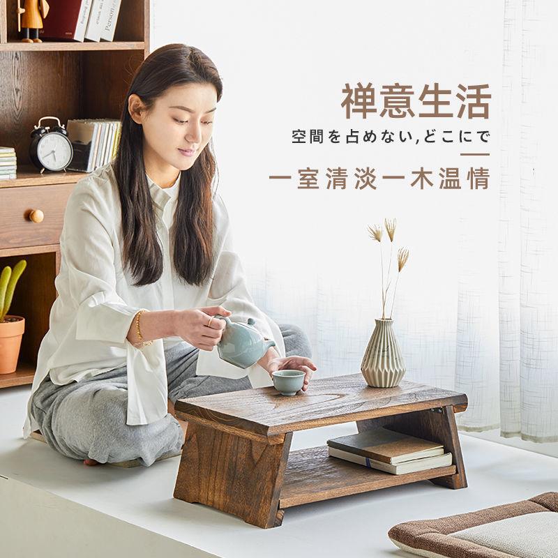 TDT飘桌窗小桌子茶台日式炕几矮桌型子阳台折叠地木小户实榻榻赵
