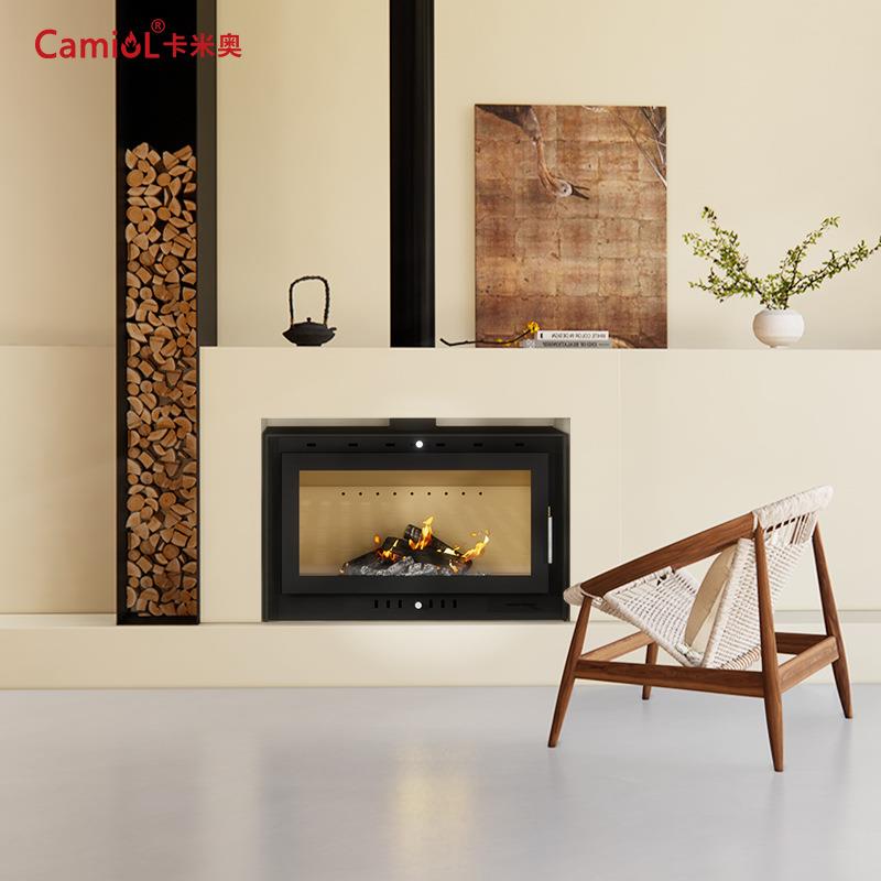 真壁炉燃TH930木柴取火暖炉家用厅现代约简钢板别墅民宿客壁炉