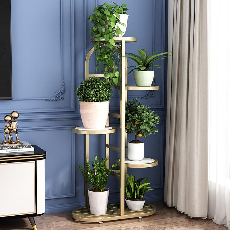 铁艺花架子置物架花架客H9085-H9厅地合圆形落花台阳兰台组绿萝吊