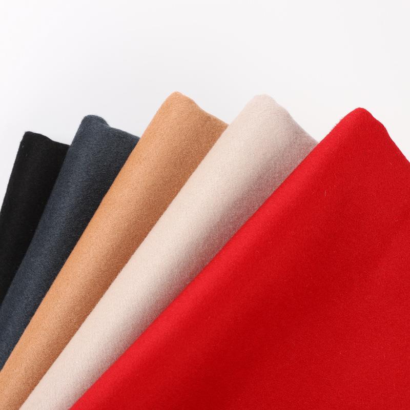 现货BDM70羊毛澳加厚双面羊绒面料呢毛毛呢大衣粗毛纺面纺料