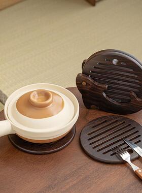 耐热黑檀实木热垫木质隔热烫47896餐桌垫锅垫防垫餐桌防烫隔热隔