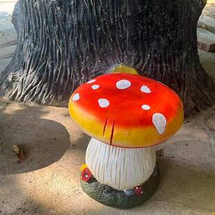 户外花园庭台院树脂装饰摆仿件蘑菇凳子家UFS居别墅真阳庭院装饰