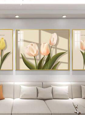 奶油客厅沙挂画餐发厅装饰画厅简餐约北PUZ壁画新款墙画欧挂墙客